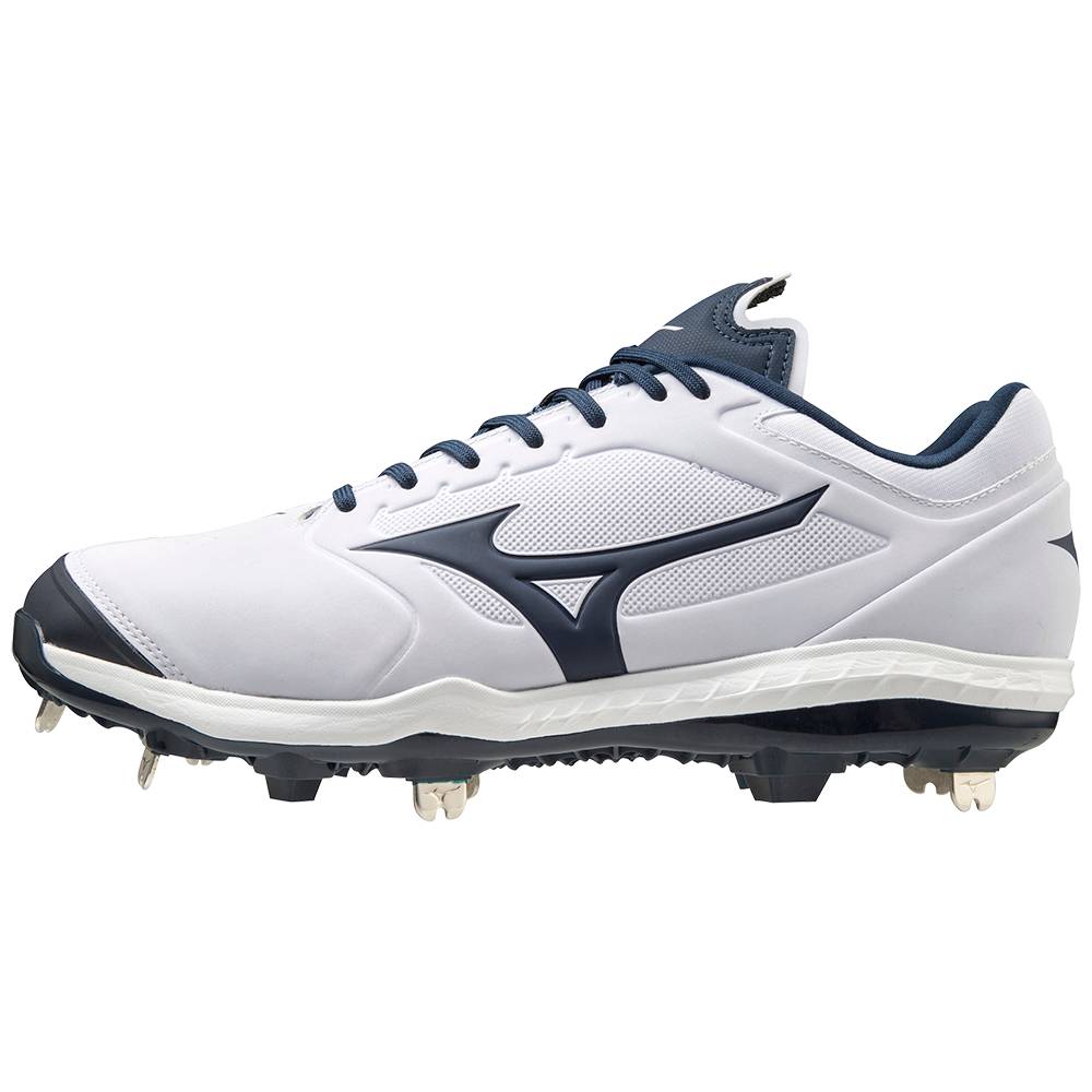 Mizuno Sweep 5 Kısa Metal - Bayan Softball Ayakkabı - Beyaz/Lacivert Türkiye (QZGCWE-315)